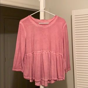 Arizona Jean Co pink peplum blouse